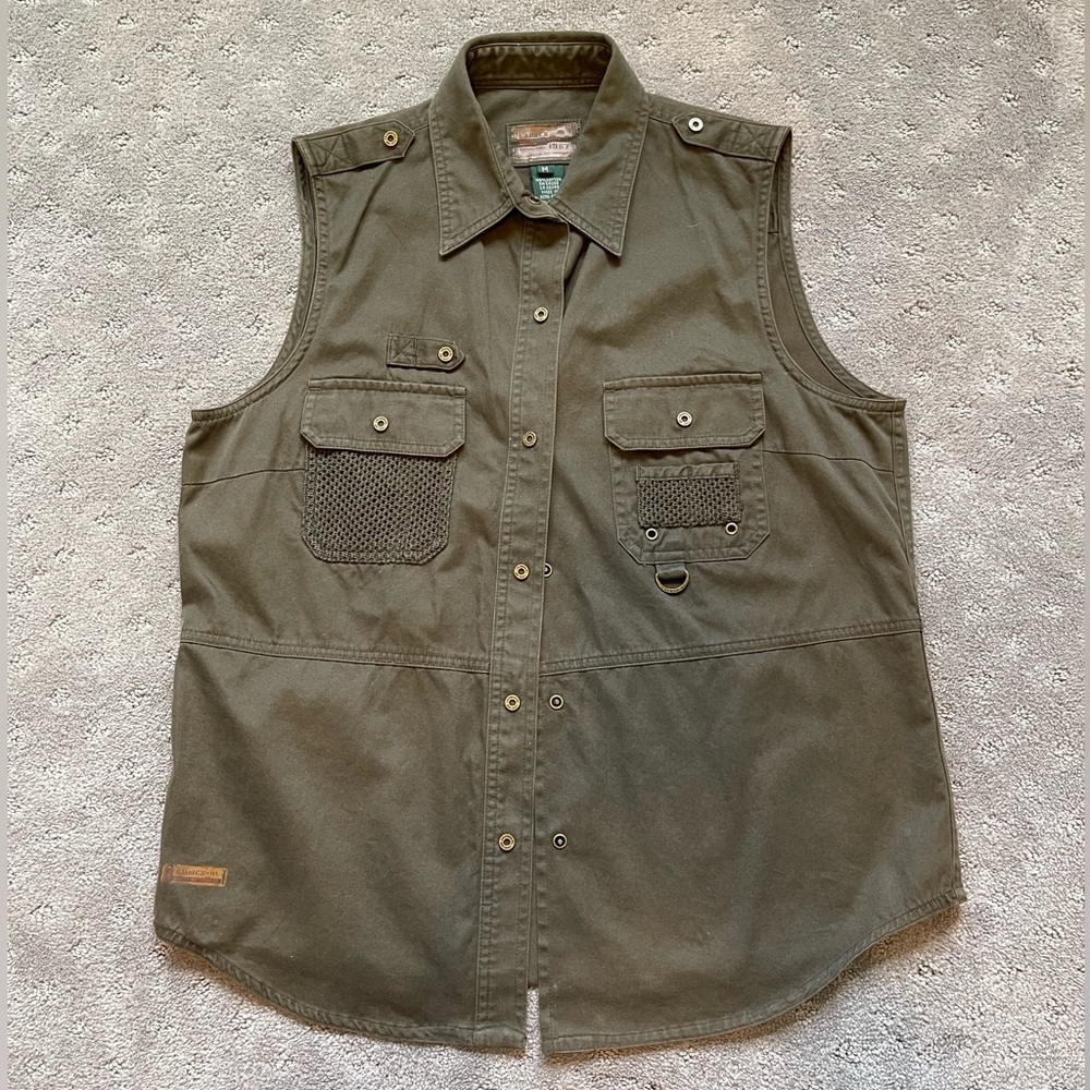 Lauren Ralph Lauren Olive Green Field Vest Size Medium